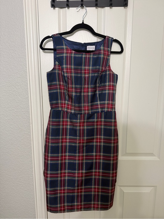 The Children's Place Dresses & Skirts - The Children's Place Navy & Red Plaid Sleeveless Midi Dress